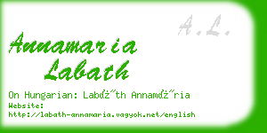 annamaria labath business card